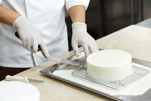 Professional Cake Decorating Tools - Stainless Steel 6.5" Offset Cake Spatula - Icing Spatulas with Wood Handle (6.5 inch)...