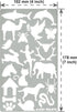 Aleks Melnyk No.43 Metal Stencils, Small Animals, Woodland, Pets, Cat, Dog, Fox, Lizard, Sea Ocean Animals, Kit 3 PCS, Templates for Wood Burning,...