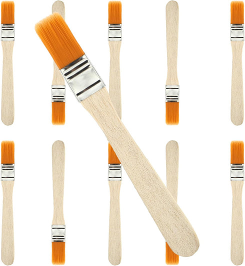 Small Paint Brushes, 1/2 Inch Paint Brush Gloss Paint Brush Nylon Paint Brushs with Wood Handle Reusable Paintbrushes Keyboard Cleaning Brush for ...