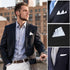 2pcs Men's Handkerchiefs Selected Soft White Hankie Suit Solid Pocket Squares Towel Premium Gent Hankies for Men Father's Day...
