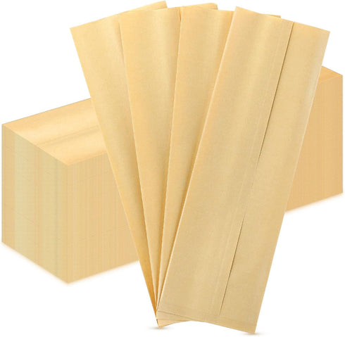 200 Pcs Kraft Paper Bags Kraft Churro Bags Grease Silverware Sleeves for Resistant Utensils Cutlery Cookies Bakery Candy Treats (Brown)...