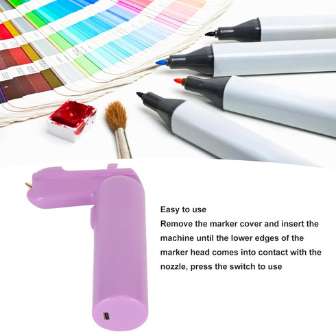 Airshi Marker Airbrush Rechargeable Electric Airbrush Spray (Purple), Airshiebnhygi7pr-12...