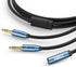 MillSO Audio Splitter, Female to 2 Male 3.5mm TRS Audio Splitter, 8 Feet SapphireBlue&Gold-Plated Stereo Jack Headphones Adapter Cable for Smartph...