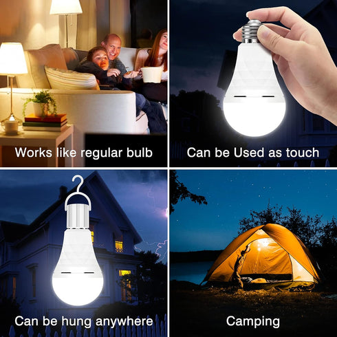 A19 Rechargeable Light Bulbs, Emergency Light Bulbs for Power Failure, LED Bulb 80 Watt Equivalent,12W 5000K Daylight 1200mAh Battery Backup Light...