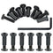 50 Sets Bolts and Nuts Set - M6x25mm Black Hex Screws Metel Bolts and Nuts Kit for Furniture Cam Lock Fasteners, Bed Frame Screws and Bolts Replac...