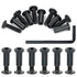 50 Sets Bolts and Nuts Set - M6x25mm Black Hex Screws Metel Bolts and Nuts Kit for Furniture Cam Lock Fasteners, Bed Frame Screws and Bolts Replac...