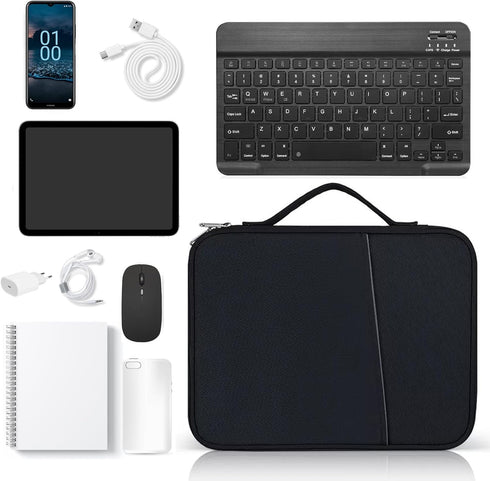 iPad Pro 12.9 Carrying Bag, Tablet Sleeve 12.9 Magic/Smart Keyboard Accessory Bag for Pad Pro 12.9 M2/M1/2018-2020, Surface Pro 9/8/X/7/6, 12.4" G...
