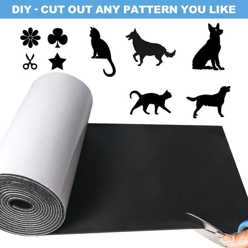 Foam Insulation Neoprene Sheets with Adhesive,Multi-Function Soundproof Large Marine Closed Cell Neoprene Rubber Roll (W?12 Inch T:1/8 Inch L:98 I...