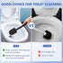 Toilet Brush and Holder, Flexible Silicone Toilet Bowl Brush for Bathroom Deep Cleaning, Toilet Cleaner Brush Set, Wall Mounted/Floor Standing, Bl...
