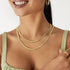 KissYan Gold Necklace for Women, 14K Gold Plated Dainty Chain Choker Chunky Figaro Snake Mariner Cuban Link Chains, Adjustable Trendy Necklaces Ha...