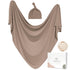 Baby Swaddle Receiving Blankets with Matching Beanie Set Newborn Nursery Swaddle Wrap for Baby Girls and Boys (Brown)...