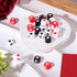 40Pcs Silicone Star Beads Cube Focal Beads 12mm Square Shaped Beads Red Black Pen Beads for Crafts DIY Beadable Pens Keychain Bracelet Jewelry Mak...