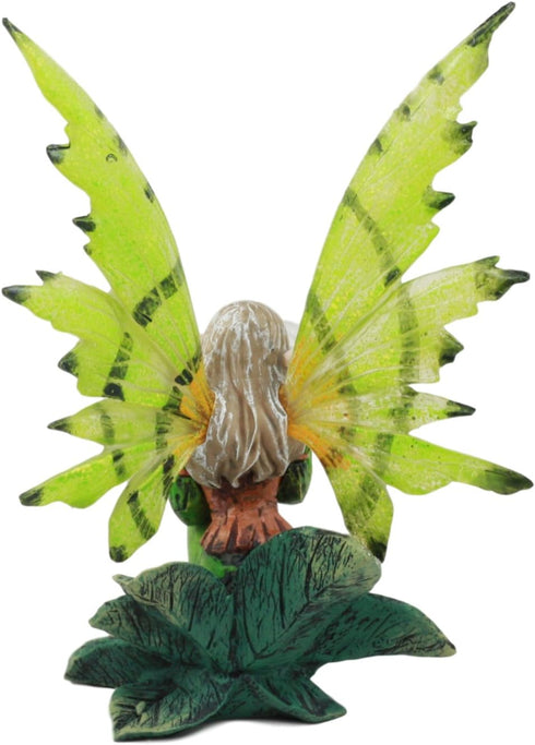 Ebros Mythical Goddess Green Earth Pixie Dust Fairy Blowing Crystal Bubble Statue 6" Tall Whimsical Tribal Gaia Faerie Fantasy Sculpture...