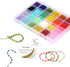 Ybxjges 12000 pcs 3mm Glass Seed Beads 8/0 Small Craft Beads with Jump Rings Lobster Clasp Crimp Beads 2 Roll Elastic String for DIY Bracelets Nec...