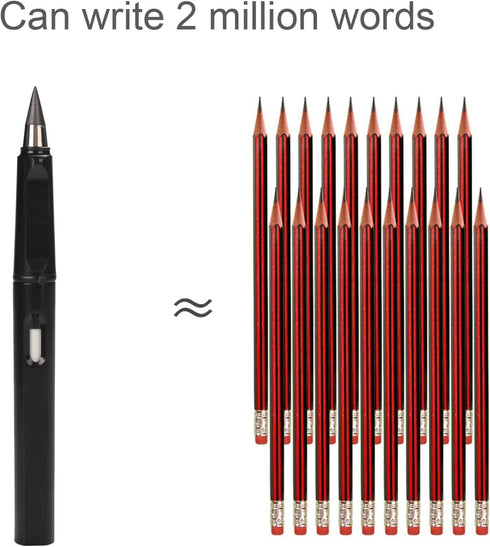 Everlasting Pencils,Inkless Pencil Set(8Pcs Everlasting Pencils with Eraser+8 Pcs Replaceable Nibs)...