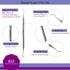 6 Dental Sickle Scalers Double Ended Probes for Professional Teeth Cleaning Calculus Plaque & Tartar Remover - Made of Stainless Steel for Oral Ca...