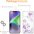 GVIEWIN for iPhone 14 Plus Case Floral, with Screen Protector + Camera Lens Protector, Soft Slim Clear Flower Shockproof Full Body Protective Wome...