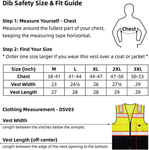 Vest Reflective with Pockets and Zipper, High Visibility Mesh ANSI Class 2, Made with 3M Reflective Tape, Yellow and Black Large...