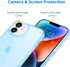 JJGoo Compatible with iPhone 14 Case Clear, Soft Shockproof Protective Slim Thin Phone Bumper Cover Transparent Phone Case, Translucent Blue...