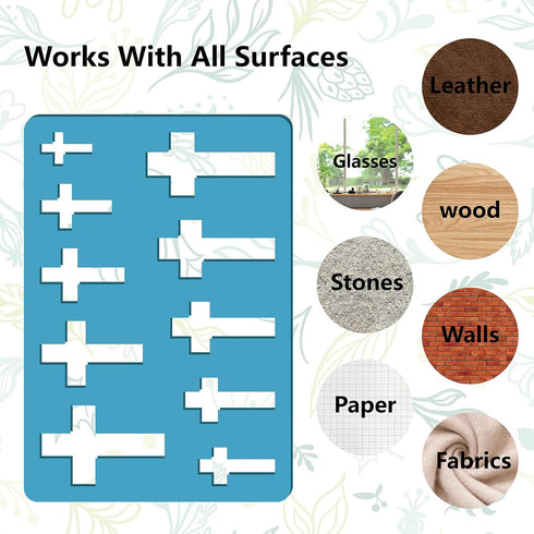 GORGECRAFT 2 Styles Cross Christian Symbol Stencil Jewelry Shape Template Reusable Christ Stencils Christmas Earrings Making Templates for Earring...