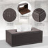 KINGFOM Rectangular PU Leather Tissue Box Cover - Facial Tissue Paper Napkin Holder for Bathroom, Home, Office, Car Automotive Decoration with Mag...