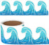 Ocean Waves Bulletin Board Border Trim Paper Self Adhesive Blue Bulletin Board Decorations Back to School Office Classroom Chalkboard Decorations ...