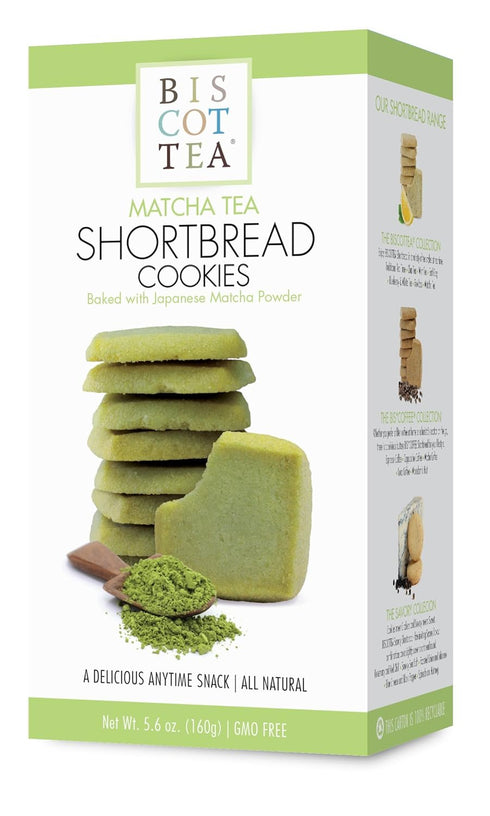 BISCOTTEA Matcha Green Tea Shortbread Cookies (8 Cookies)...