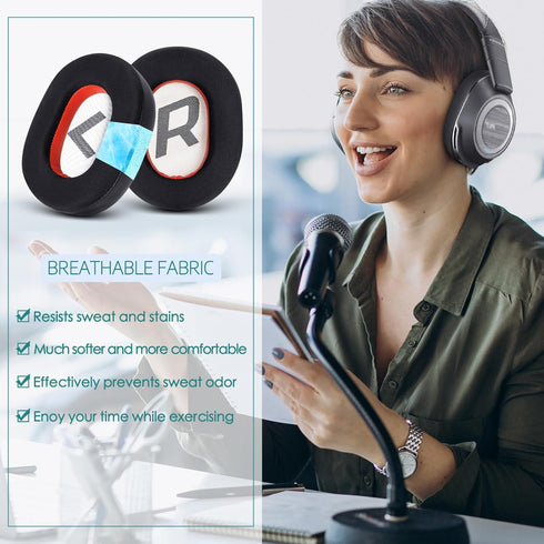 GVOEARS Ear Pads Replacement for Plantronics Voyager 8200 UC/Backbeat Pro 2 Headphones, Premium ICE Silk Fabric Softer Memory Foam Noise Canceling...