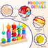 Montessori Preschool Educational Wooden toys for Toddler 3 4 5 Years Old Lacing Beads & Stacking Blocks & Shape Sorting Gifts for Kids Boy Girl El...