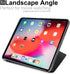 KHOMO Horizontal and Vertical Display Stand Capable Cover for iPad Pro 12.9 Inch Case 3rd Generation (Released 2018) - Dual Origami Series - Black...