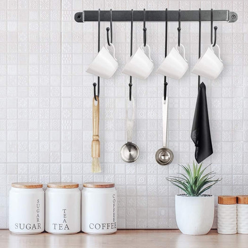 AJART Coffee Bar Decor Mug Holder: 17" Coffee Cup Rack for Home Kitchen Office Dining Room Cafe Bar...