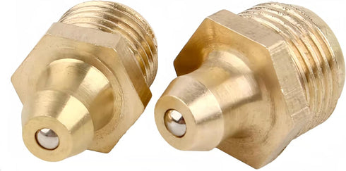 M8 x 1mm Brass Hydraulic Straight Grease Fitting Replacdement, 25Pcs...