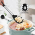 TeamFar Silicone Pasta Fork and Ladle Spoon Set, 2 Pcs Large Nonstick Kitchen Utensils with Stainless Steel Handle for Cooking, Draining, Serving ...