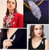 Rhinestone Feather Brooches Pin for Women Men Fashion Crystal Delicate Leaf Brooch Lapel Pins Elegant Dress Accessories Jewelry Boutonniere Corsag...