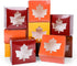 AnyDesign 24Pcs Fall Treat Boxes 4 Colors Cardboard Box with Maple Leaf Shape Window Autumn Thanksgiving Paper Gift Container for Cookie Goodie Ca...