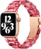 Bestig Compatible with Resin Apple Watch Band 38mm 40mm 41mm 42mm-Series 10, Stainless Steel Buckle Waterproof Replacement Strap for iWatch Ultra ...