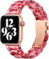 Bestig Compatible with Resin Apple Watch Band 38mm 40mm 41mm 42mm-Series 10, Stainless Steel Buckle Waterproof Replacement Strap for iWatch Ultra ...