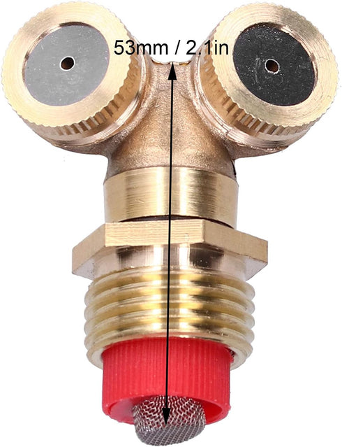 Zerodis Brass Misting Nozzles, 3Pcs Spray Nozzles with Filter Garden Irrigation Mist Nozzle Sprinkler for Landscaping Outdoor Cooling System...