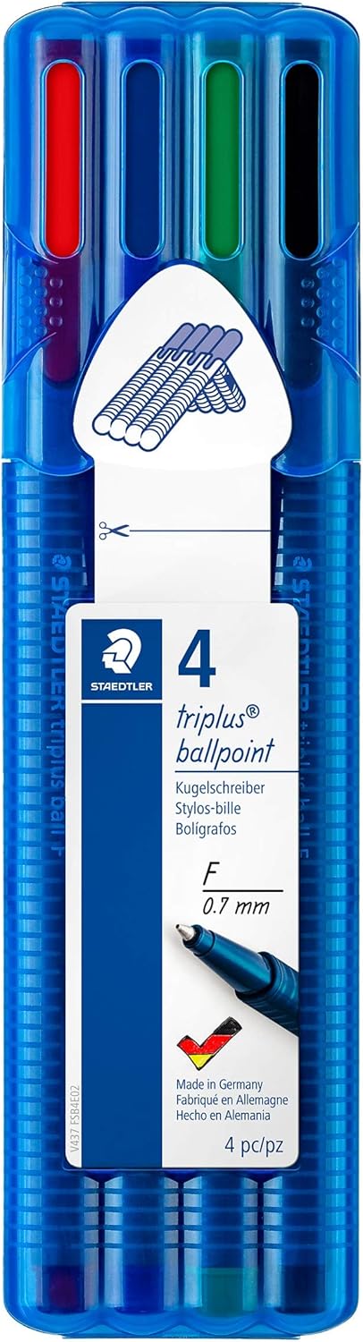 STAEDTLER Triangular Ballpoint Pen Triplus ball Ergonomic Triangular Shape Line Width F 437 FSB4...
