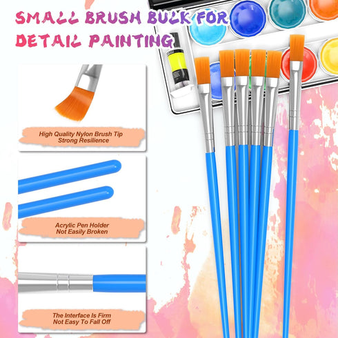 Paint Brushes Set for Acrylic Painting, 30 Pcs Art Paint Brushes Flat Acrylic Paint Brush, Nylon Paint Brushes for Kids Adults Oil Watercolor Rock...