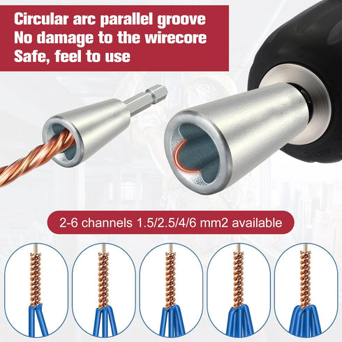 Wire Twisting Tool,Wire Twister Wire Connector,New Wire Twister Tool for Drill,Wire Nut Twister,Wire Stripping and Twisting Tool for Power Drill,C...