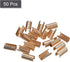 uxcell Leather Rope Clip, 50Pcs Cylindrical Crimping Cord Crimps Foldable String Leather Cord Fastener for DIY Lanyard, Tassel, Jewelry Making, Go...