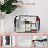 12 PCS Clear Toiletry Bag for Women Men, Transparent Cosmetic Bag for Travel Makeup Organizer TSA Approved Pouch - Black,Small...