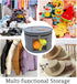 Hat Storage Box 17" D x 10.2" H Hat Travel Case Clothes Storage Bin for Women Stuffed Animal Toy Organizer Closet Organizer Bucket with Lid and Tr...
