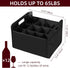 12 Bottle Wine Carrier, Collapsible Wine Bottle Storage Box Premium Felt Liquor Bottle Tote with Handles for Travel/Party/Picnic/Vacation, Black...
