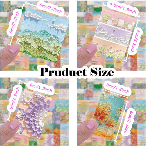 HYHY Waterproof Water Bottle Stickers, 50 Pcs Nature Landscape Painting Aesthetic Stickers, Laptop Computer Luggage Phone Case Scrapbook Sticker P...