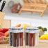5 in 1 Salt and Pepper Shaker Travel Spice Container Portable Camping Seasoning Shaker Seasoning Condiment Jars with Lid for Home Restaurant Campi...