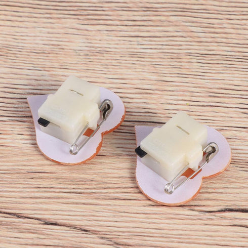 BinaryABC Heart Brooches and Pins,Flashing Light Brooch,10Pcs...