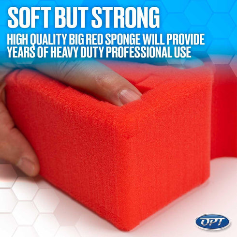 OPT 22516 Optimum Big Red Sponge, 1 Pack...