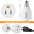 3 Prong Light Bulb Socket Adapter, Polarized Light Socket Outlet, Light Socket to Plug Adapter Socket Converter, Light Bulb Plug Adapter for Patio...